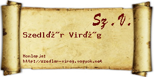 Szedlár Virág névjegykártya
